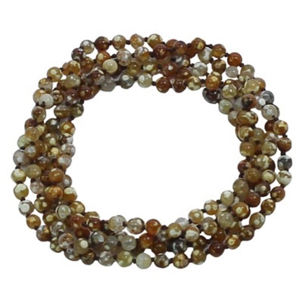 56" Agate Necklace Stone of Harmony and Balance